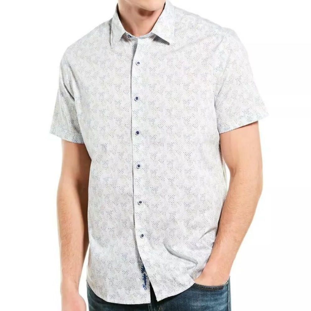 Robert Graham Balmoral Short Sleeve Shirt NWT $198 - Picture 2 of 12
